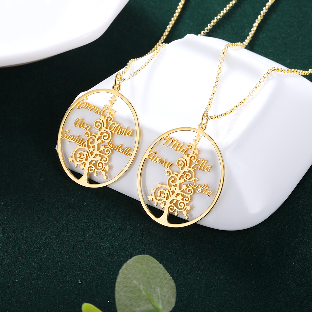 Christmas Tree Custom Name Necklace-Jessemade AU