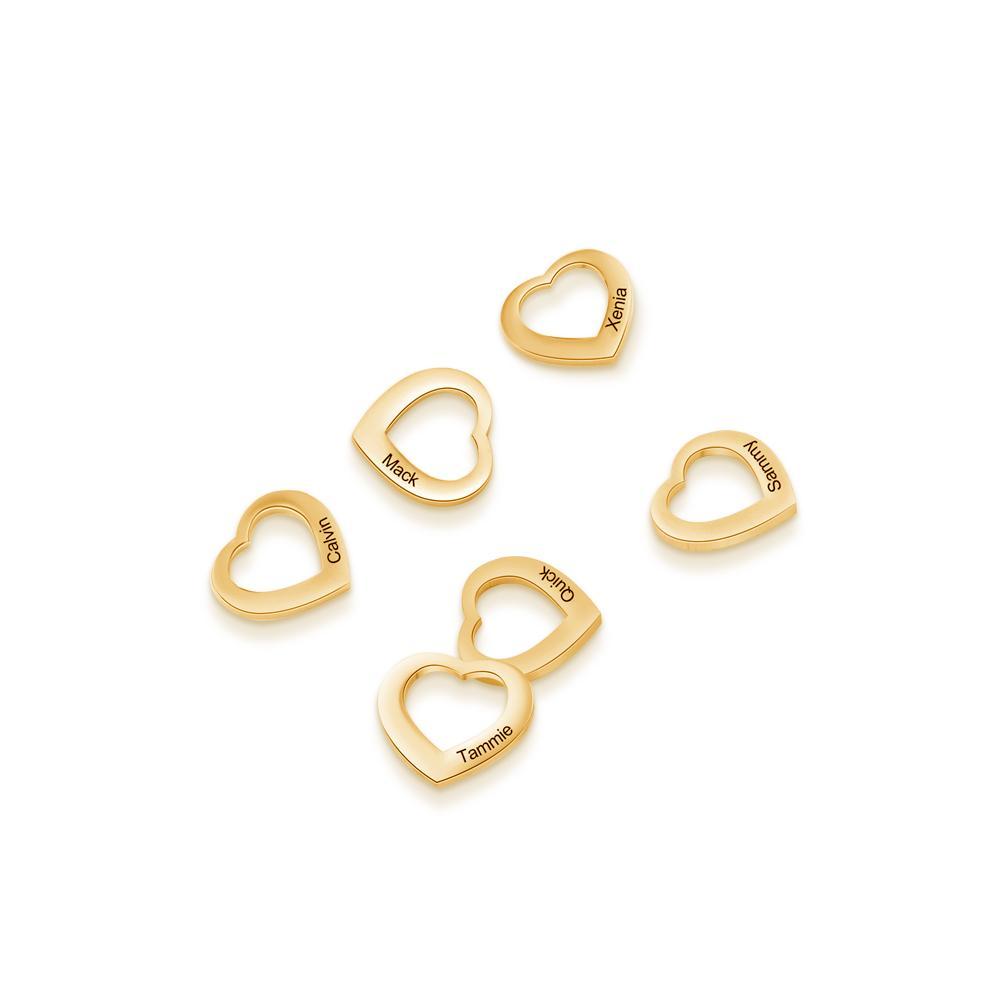 Engraved Heart Charm for Bangle Bracelet-Jessemade AU