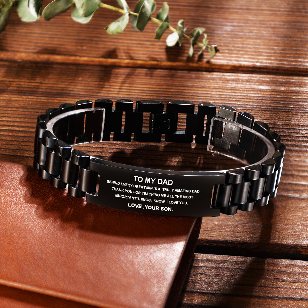 Men's Bracelet Wristband Initial ID Bar Bangle Gifts For Him-Jessemade AU