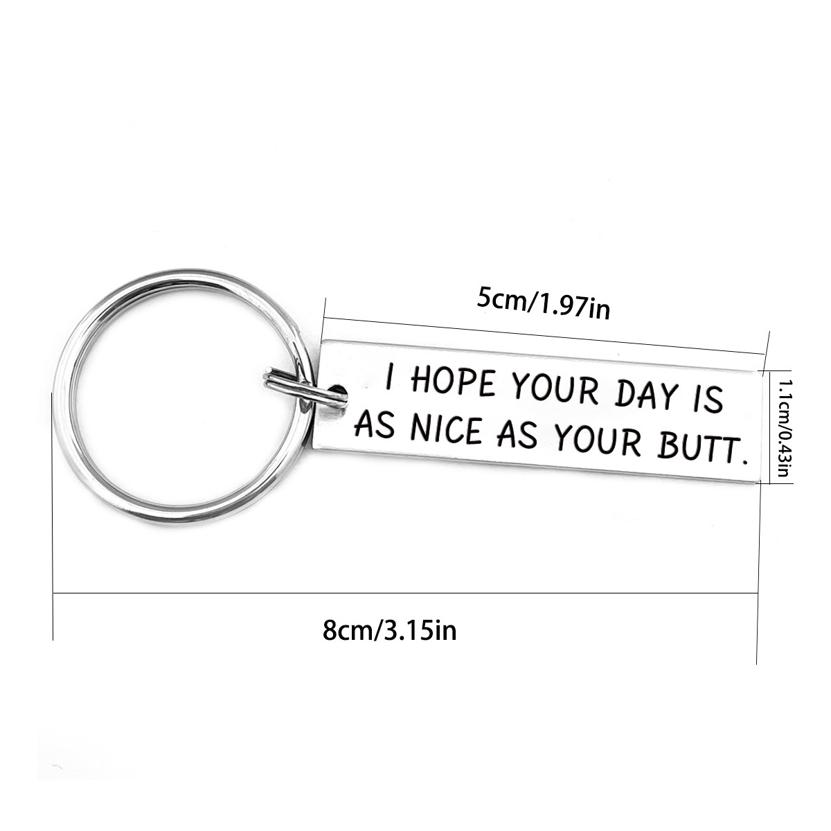 Funny Couple Keychain Stainless Steel Keychain Valentine's Day Creative Gift for Couples-Jessemade AU