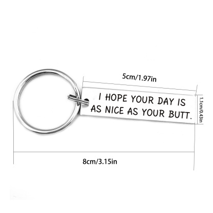 Funny Couple Keychain Stainless Steel Keychain Valentine's Day Creative Gift for Couples-Jessemade AU
