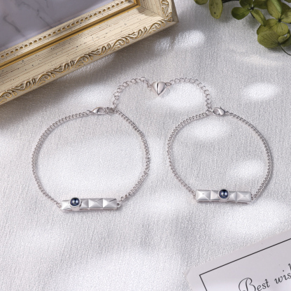 Personalised Magnetic Projection Bracelet Custom Photo Couple Bracelet Creative Gift for Her-Jessemade AU