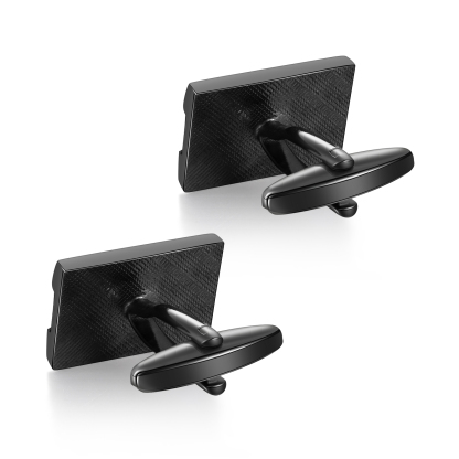 Personalised Men's Cufflinks Custom 2 Names Engraved 2 Dates Metal Cufflinks Wedding Gift for Him-Jessemade AU