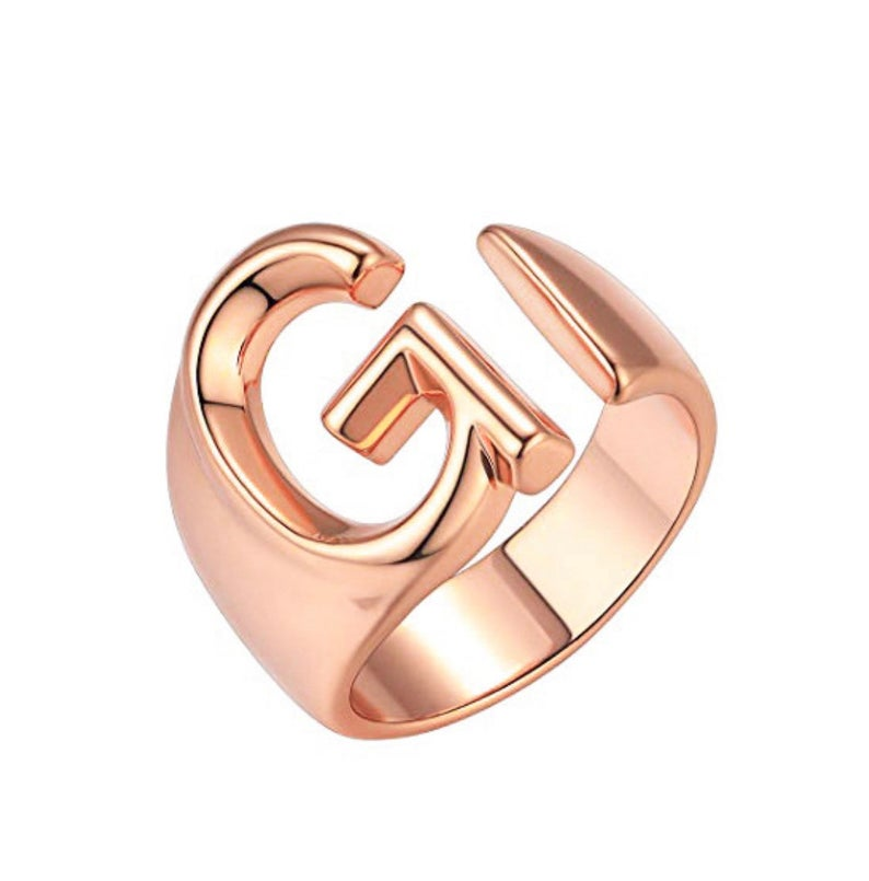 Personalised Name Ring Custom 1 Letter Name Ring Gifts For Women-Jessemade AU