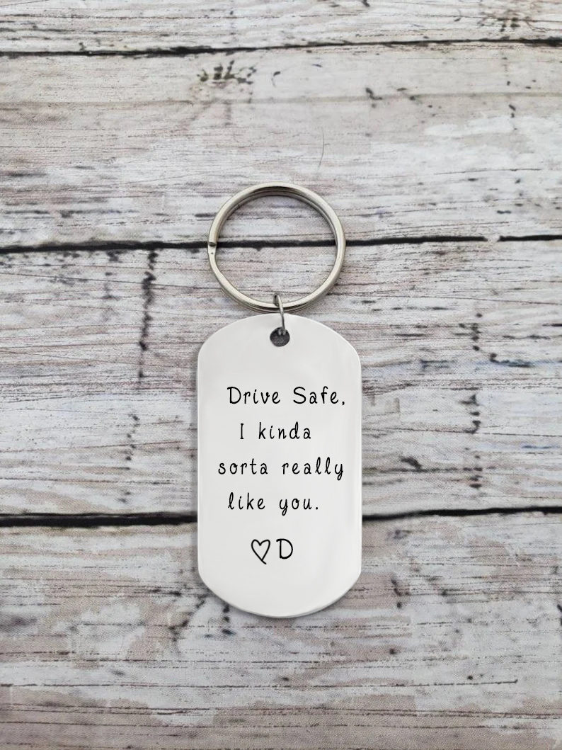 Drive safe,I kinda sorta really like you, Personalised Photo Keychain Gifts For Him-Jessemade AU
