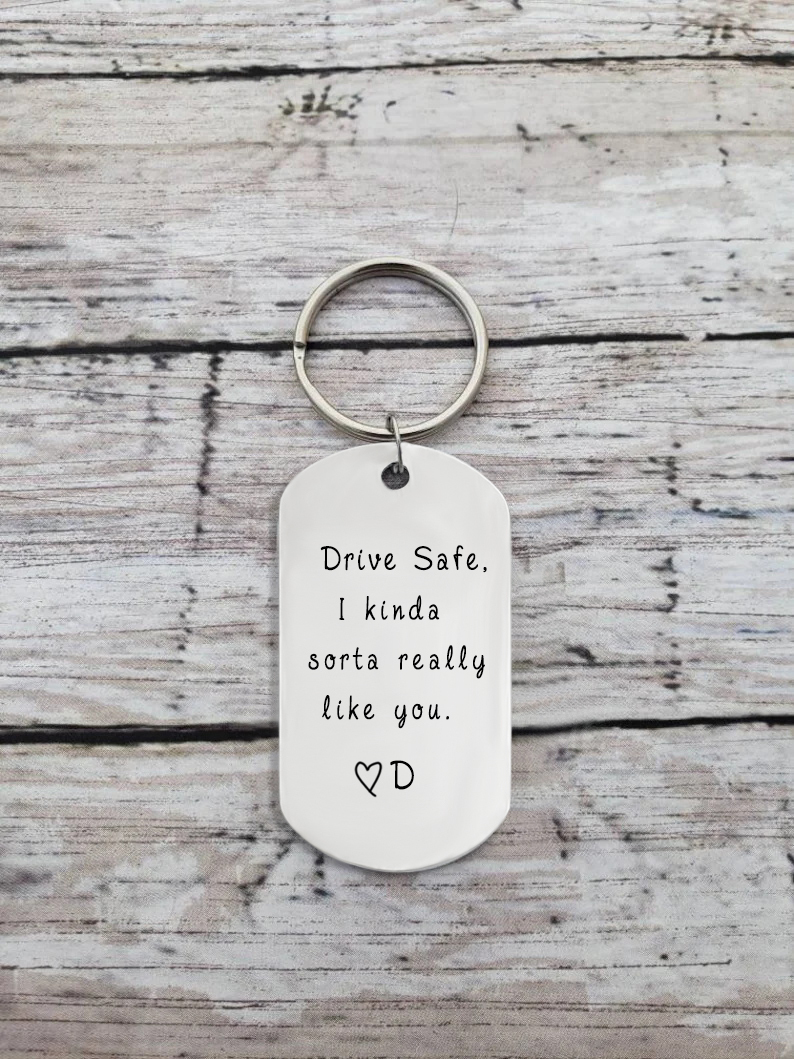 Drive safe,I kinda sorta really like you, Personalised Photo Keychain Gifts For Him-Jessemade AU
