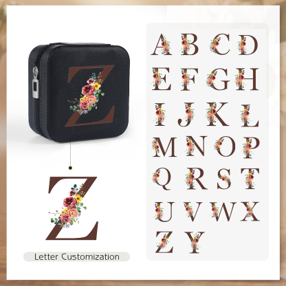 Custom Letter Jewelry Gift Box Personalised Travel Jewelry Box Gift for Women Girls-Jessemade AU