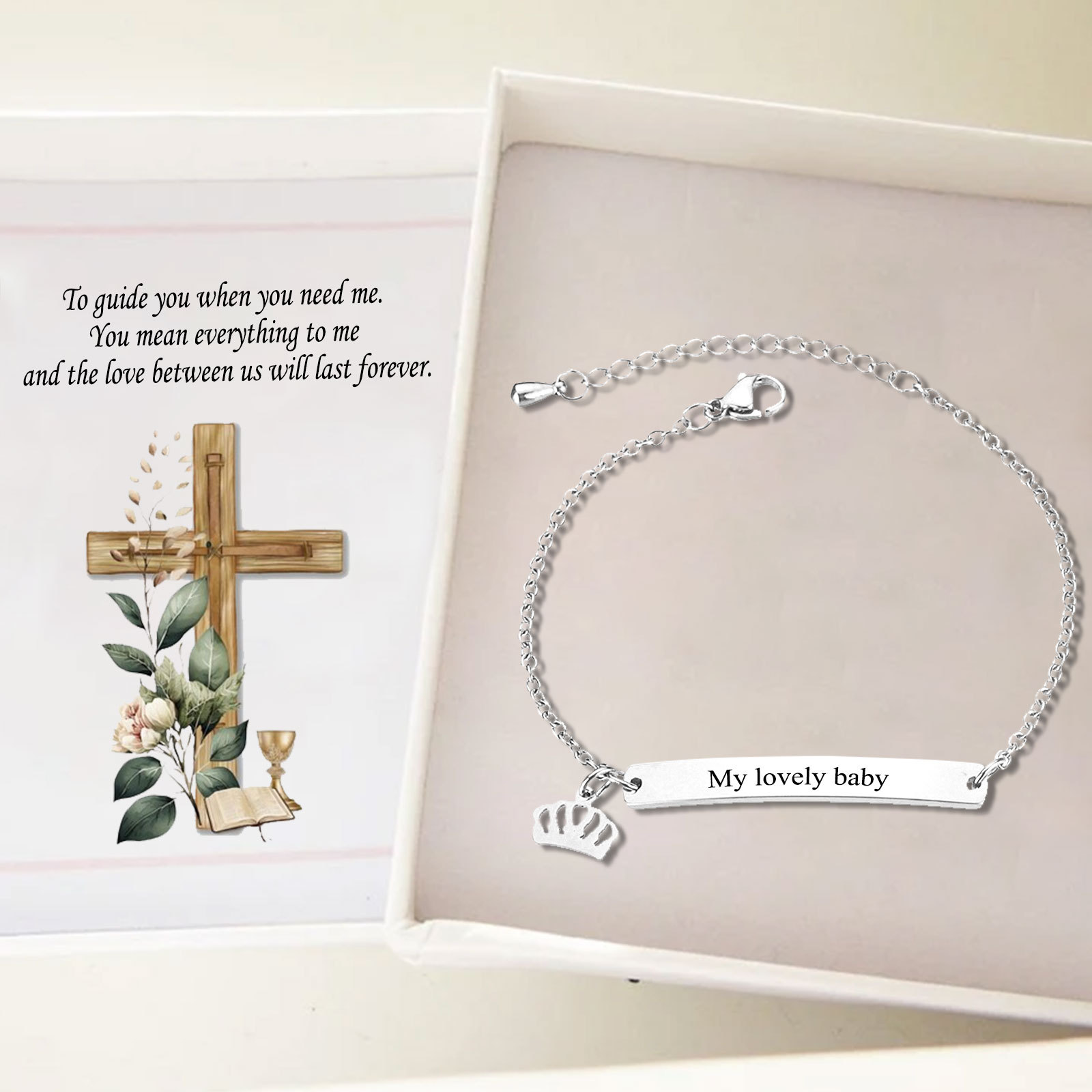 Custom 1 Name Bracelet Personalised Crown Bracelet Love Gifts For Her-Jessemade AU