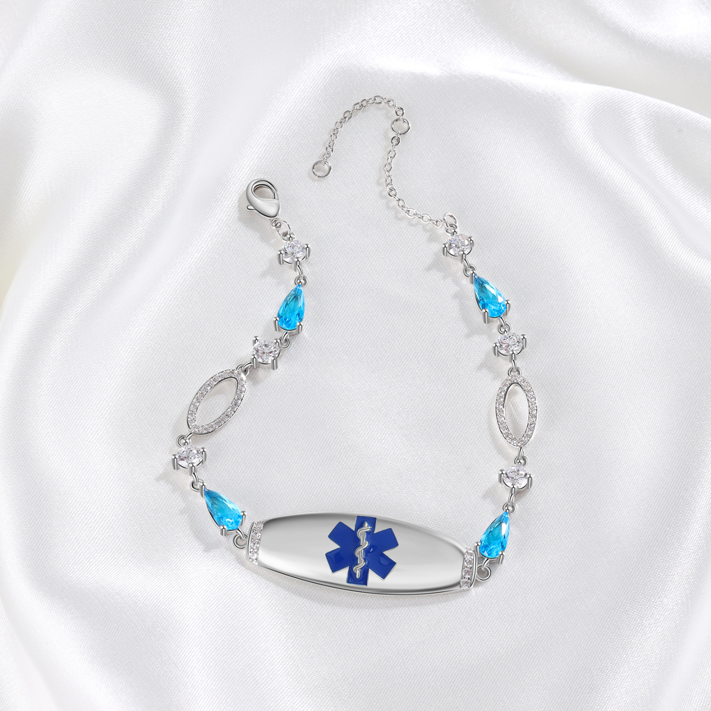 Medical ID Bracelet Personalised Women's Alert Bracelet Engraving Message For Her-Jessemade AU