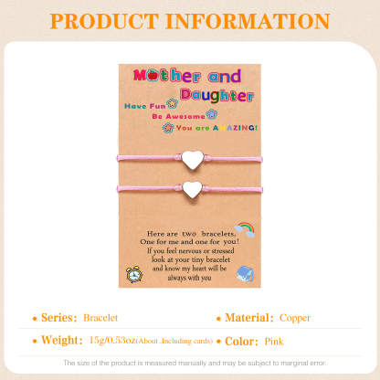 Women Bracelet Dainty Teen Heart Bracelet Back To School Adjustable Bracelet for Girls-Jessemade AU