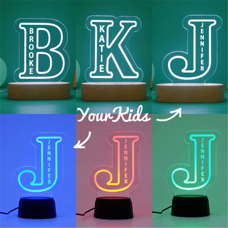 Personalised Letter Neon Night Light-Jessemade AU