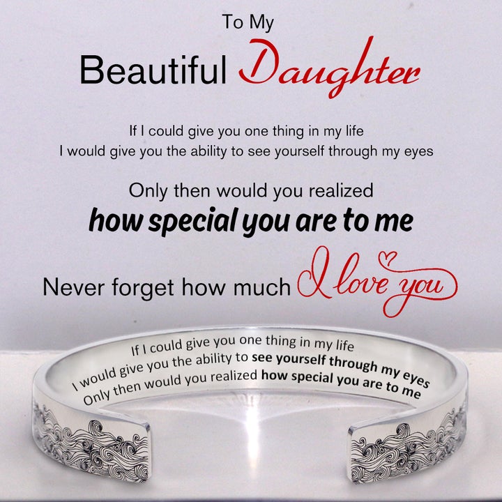 To My Daughter, Whenever you feel overwhelmed, Cuff Bangle Bracelet Gifts For Her-Jessemade AU
