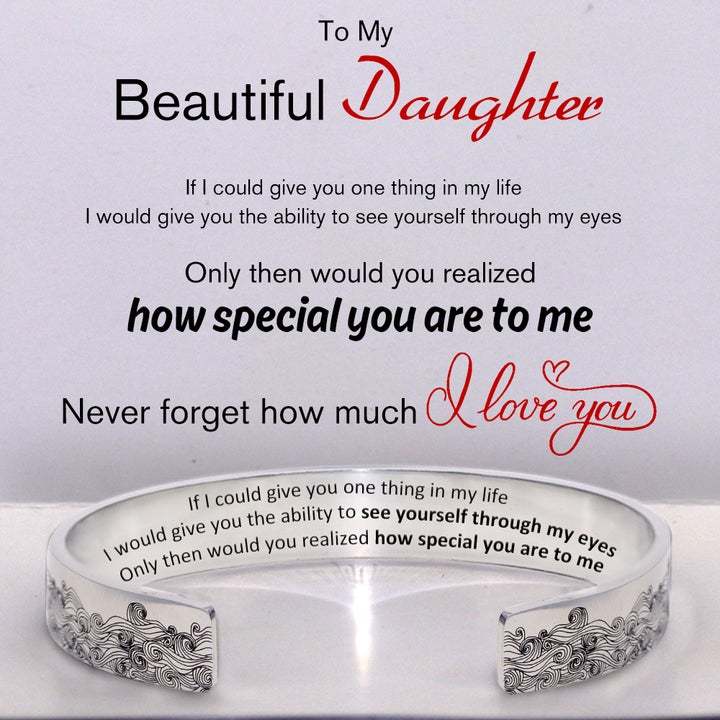 To My Daughter, Whenever you feel overwhelmed, Cuff Bangle Bracelet Gifts For Her-Jessemade AU