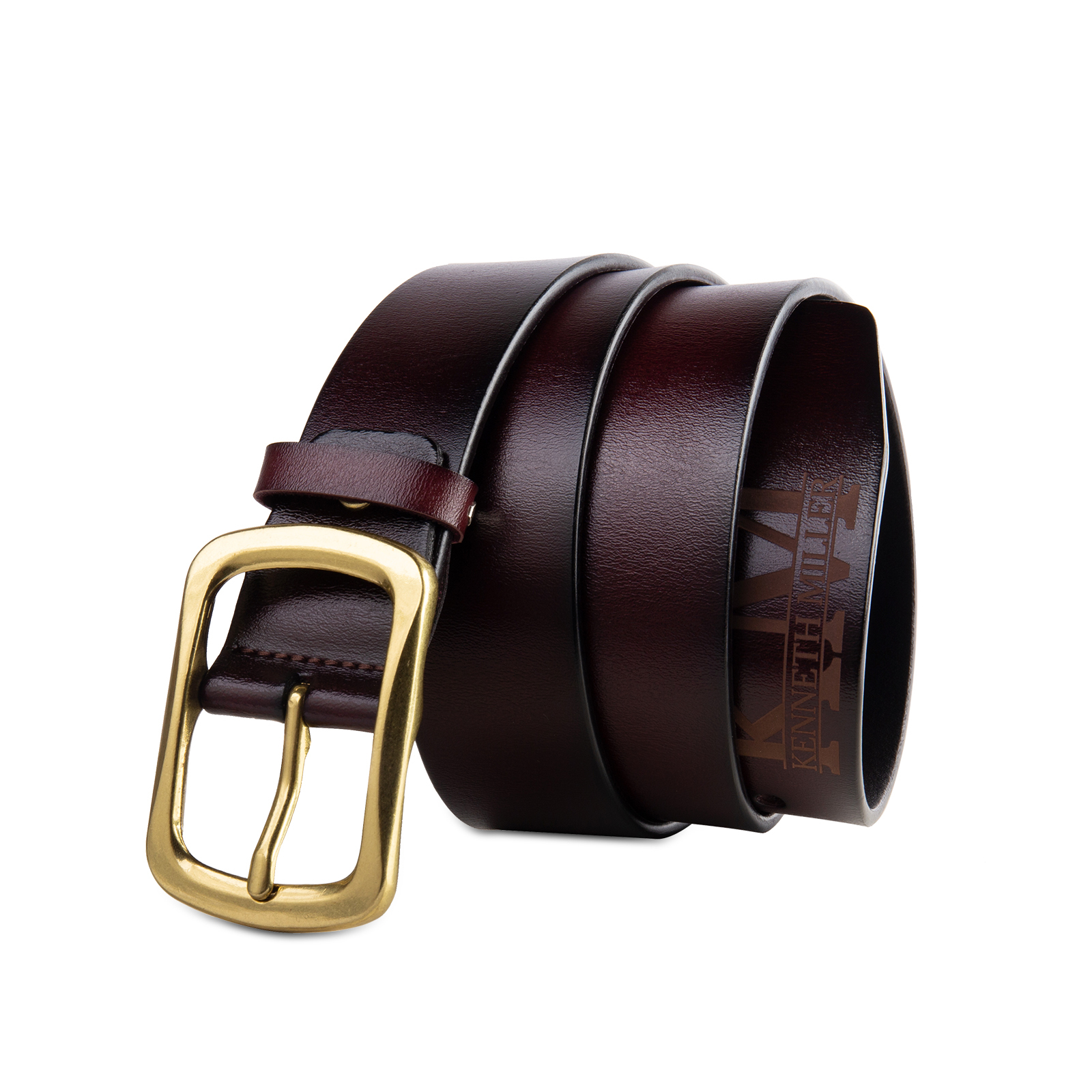 Personalised Genuine Leather Belt Engraved Names Men's Belt for Him-Jessemade AU