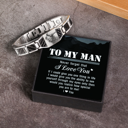 Personalised Bracelet Custom Photo ID Bar Men's Bracelet Bangle Gifts For Him-Jessemade AU