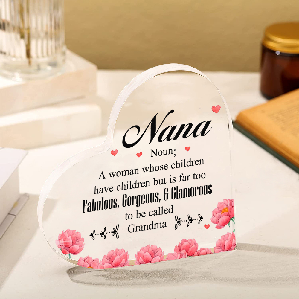 To My Grandma Acrylic Heart Keepsake Heart Ornament Special Gift for Grandma-Jessemade AU