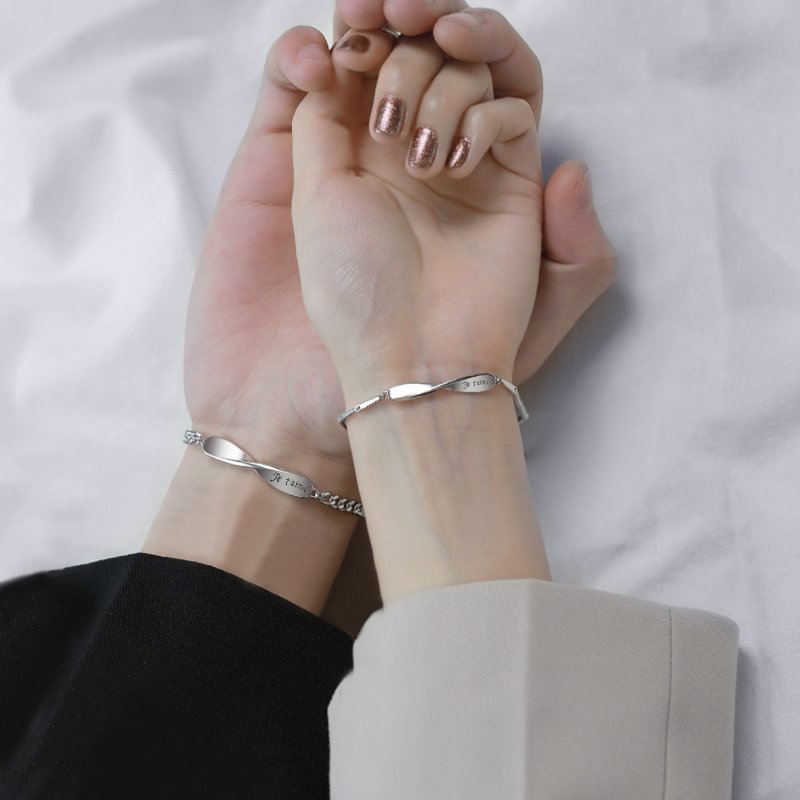 Customised Couple Bracelets Engrave Names Matching Bracelet Love Gifts-Jessemade AU