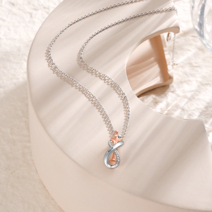 Personalised Infinity Necklace Couple Hug Necklace for Her-Jessemade AU