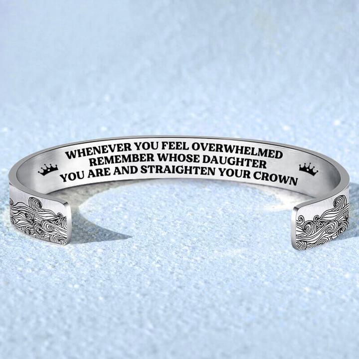 Whenever You Feel Overwhelmed, Personalised Wave Cuff Bangle Bracelet Gifts For Daughter-Jessemade AU