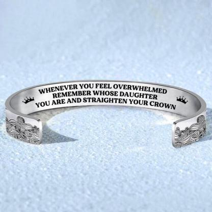 Whenever You Feel Overwhelmed, Personalised Wave Cuff Bangle Bracelet Gifts For Daughter-Jessemade AU