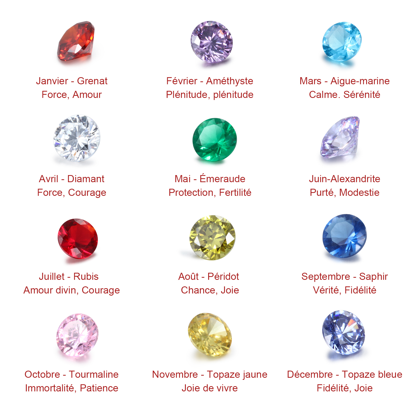 Personalised Flower Heart Necklace With 2 Birthstones Custom Names Necklace Gift For Her-Jessemade AU