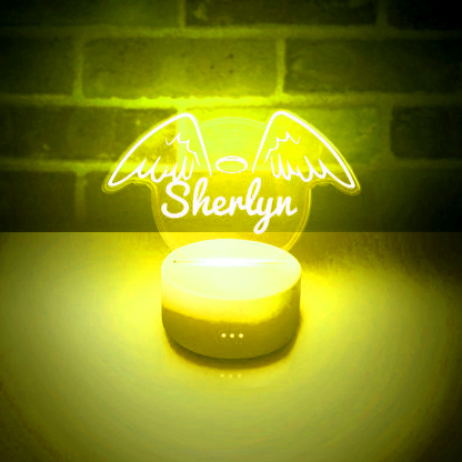 Personalised 7 Colours Changing Night Light Custom Name Wings LED Lamp Gifts For Kids-Jessemade AU