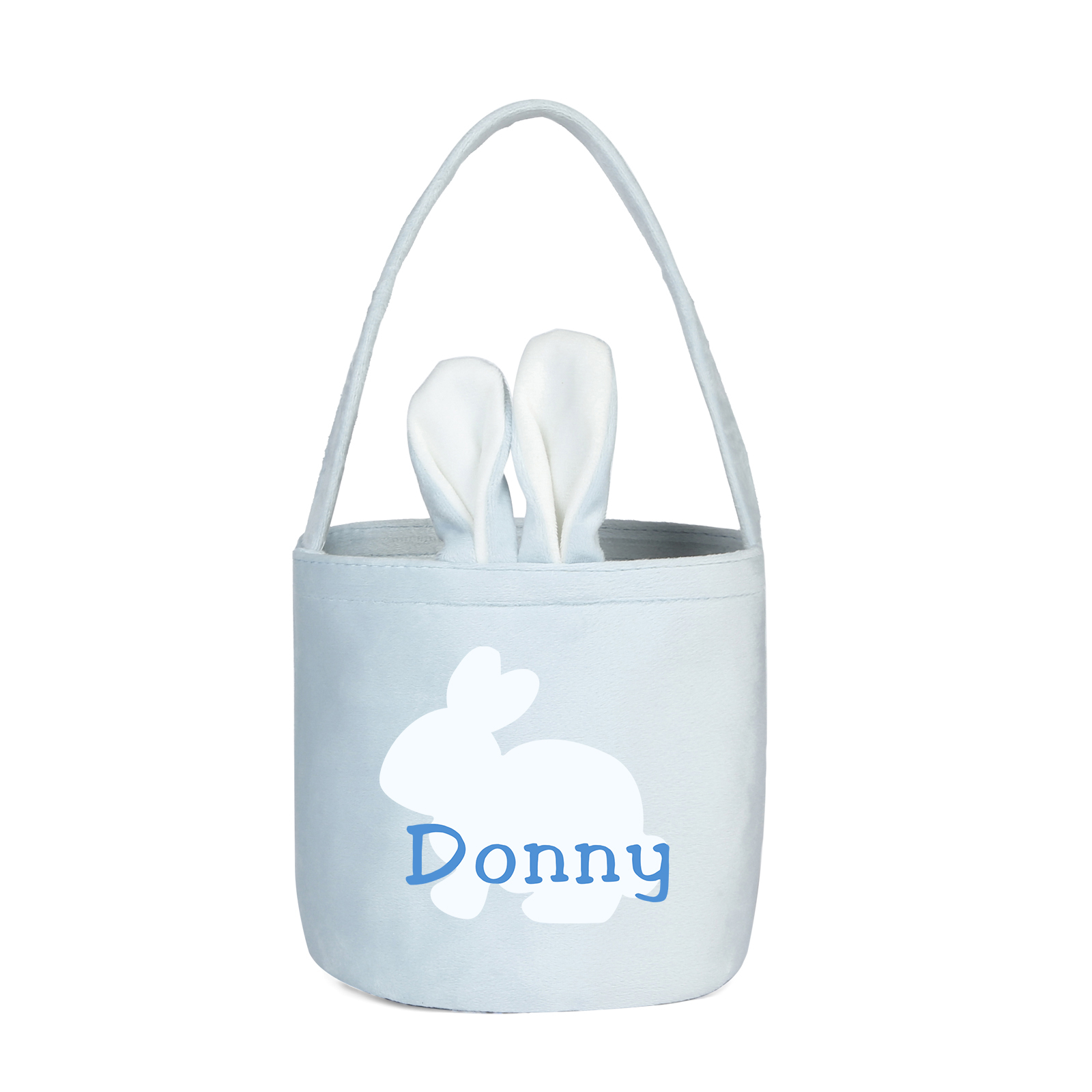 Personalised Bunny Tote Bag Customised with Name Bunny Basket Bucket Bag Easter Gifts-Jessemade AU