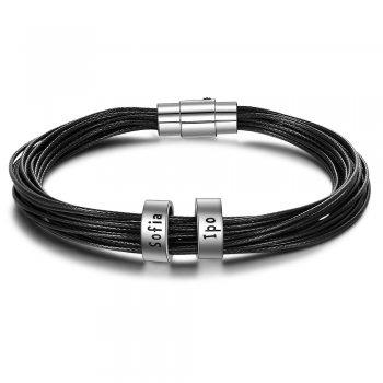 Personalised Leather Men's Bracelets Gift for Dad-Jessemade AU