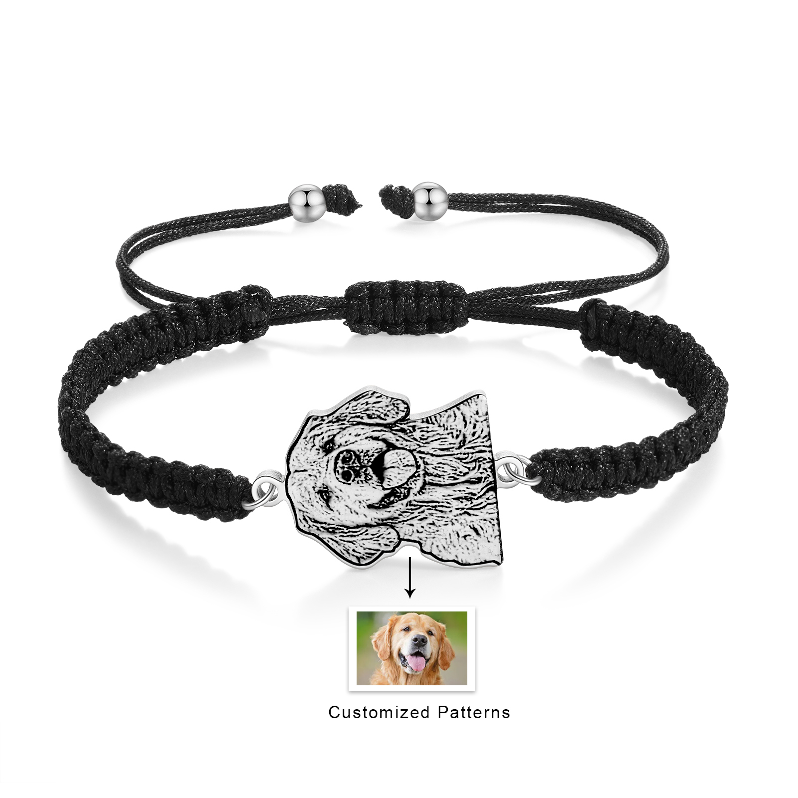 Pet Personalised Photo Bracelet Custom Pet Cat Dog Bracelet Adjustable Bracelet for Her-Jessemade AU