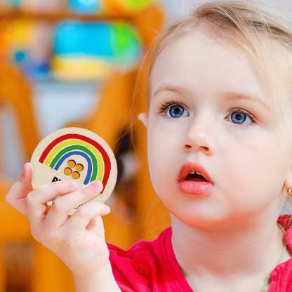 Children Rainbow Brave Buttons Custom A Name Back to School Gifts for Kids-Jessemade AU