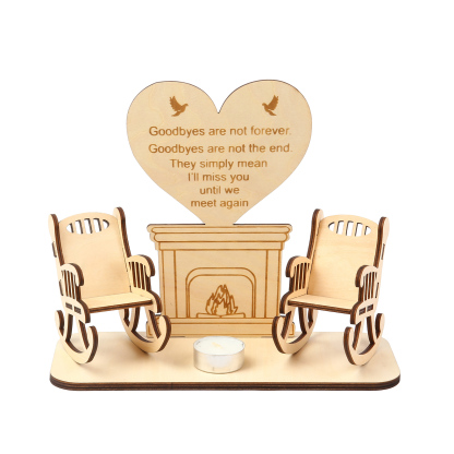 Christmas in Heaven Rocking Chair Ornament Custom 2 Names Memorial Gifts - Goodbyes Are Not Forever.-Jessemade AU