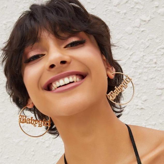 Personalised Name Hoop Earrings Gifts for Her-Jessemade AU