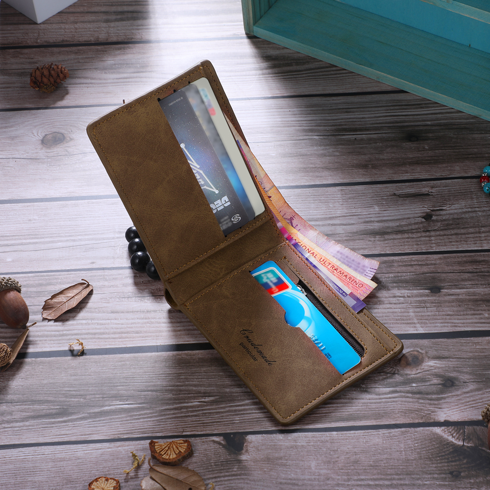 Personalised Leather Wallet Engraved Photo Short Purse Gifts For Men-Jessemade AU