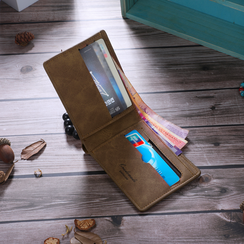 Personalised Leather Wallet Engraved Photo Short Purse Gifts For Men-Jessemade AU