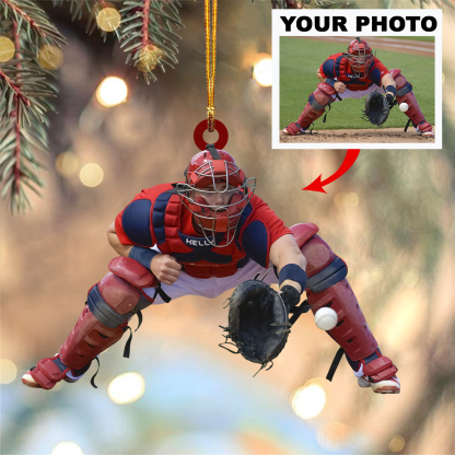 Personalised Acrylic Christmas Ornament Customised Photo Xmas Decor Gifts for Sportsman-Jessemade AU