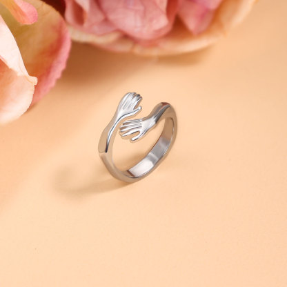 Valentine's Day Gift Hug Ring Couple Love Hugging Rings-Jessemade AU