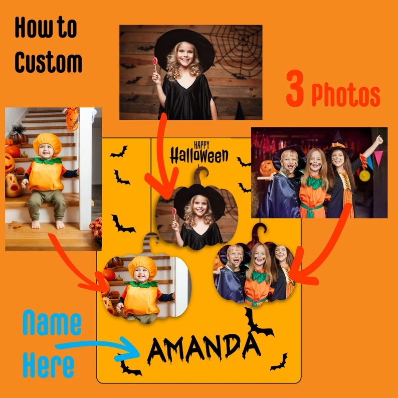 Halloween Blanket Personalised Family Photo Blanket-Jessemade AU