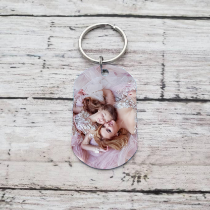 Personalised Photo & Name Keychain Gifts for Mommy/Mummy - You Are My First Kiss, My First Love, My Whole World-Jessemade AU