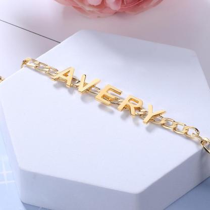 Personalised Bracelet Custom 1 Name Bracelet Gift For Women-Jessemade AU