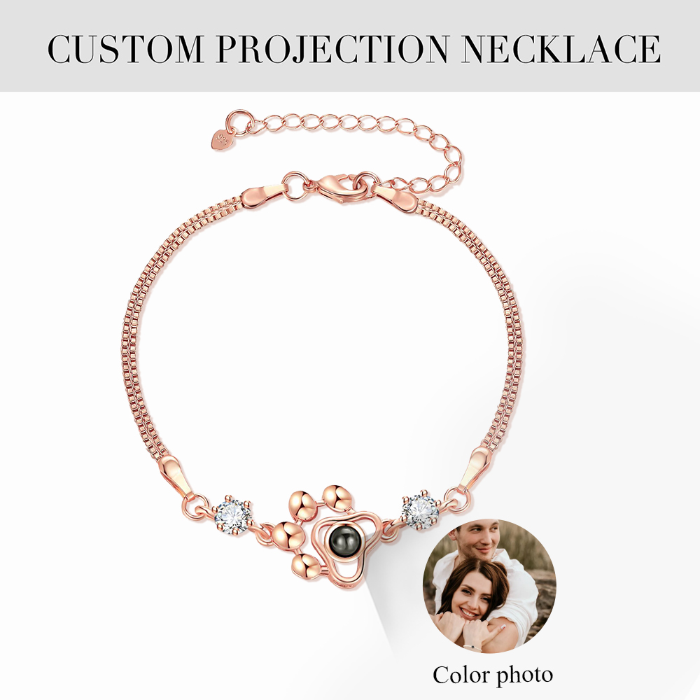 Personalised Projection Bracelet Love Style Paw Photo Bracelet Gifts for Her-Jessemade AU