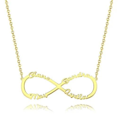 Personalised Infinity Necklace Custom 4 Names Necklace Gift For Women-Jessemade AU