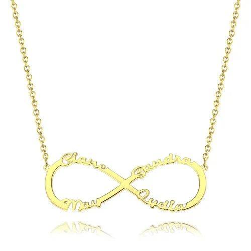 Personalised Infinity Necklace Custom 4 Names Necklace Gift For Women-Jessemade AU