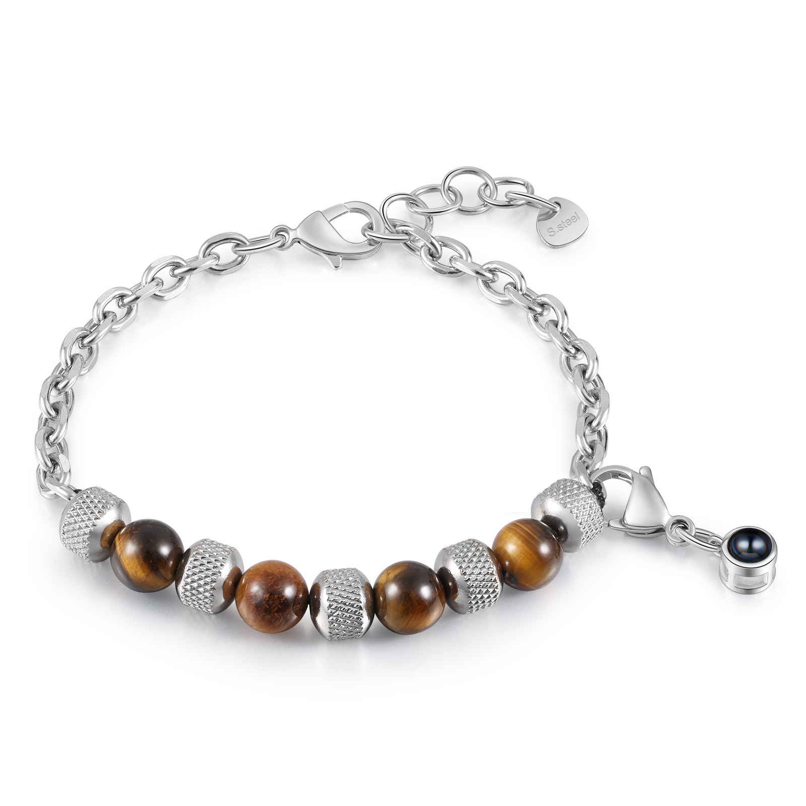 Personalised Projection Bracelet Custom Photo Bracelets Stainless Steel Adjustable Bracelet Creative Gift for Women/Girls-Jessemade AU