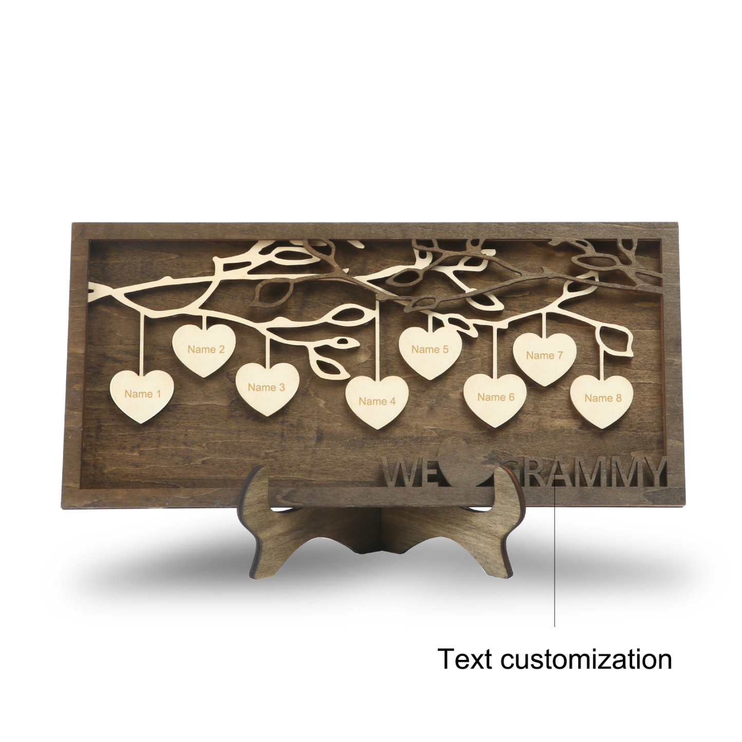 Custom Family Tree Sign Engrave 8 Names Wooden Family Frame Home Decor-Jessemade AU