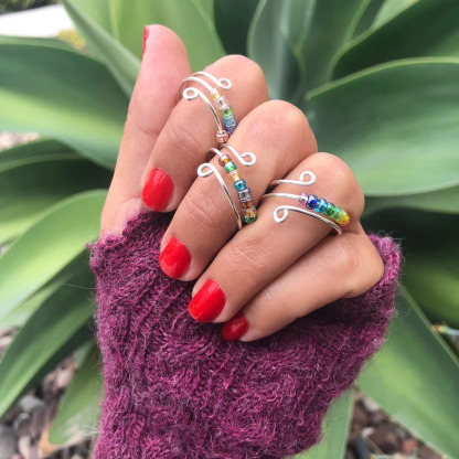 To My Daughter - Drive Away Your Anxiety Layer Coloured Beads Fidget Ring Gifts For Daughter-Jessemade AU