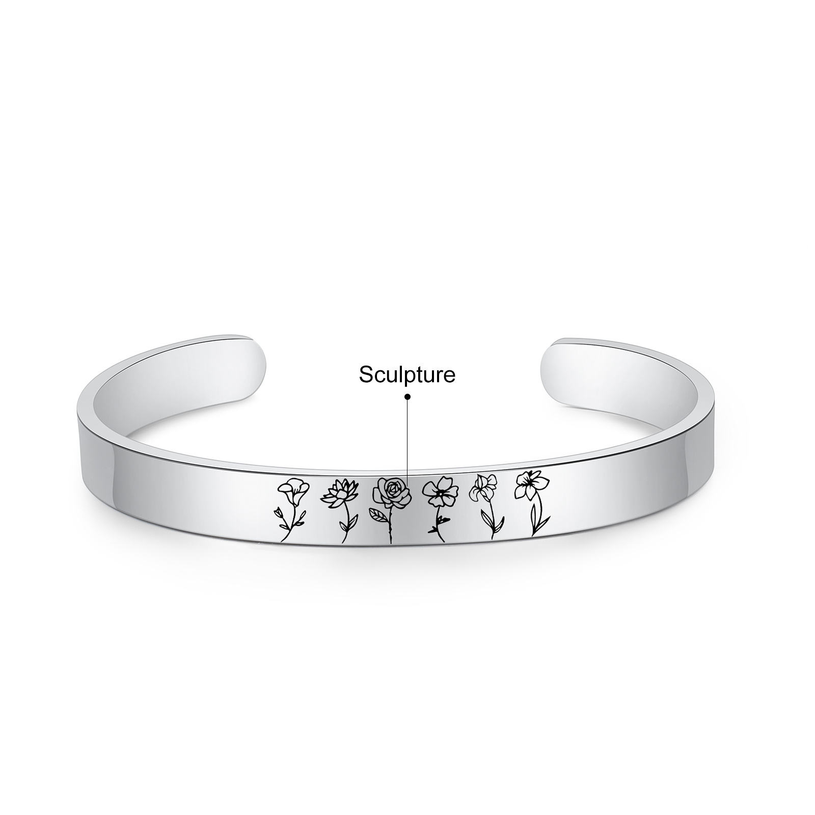 Personalised 6 Birth Flowers Women's Bracelet-Jessemade AU