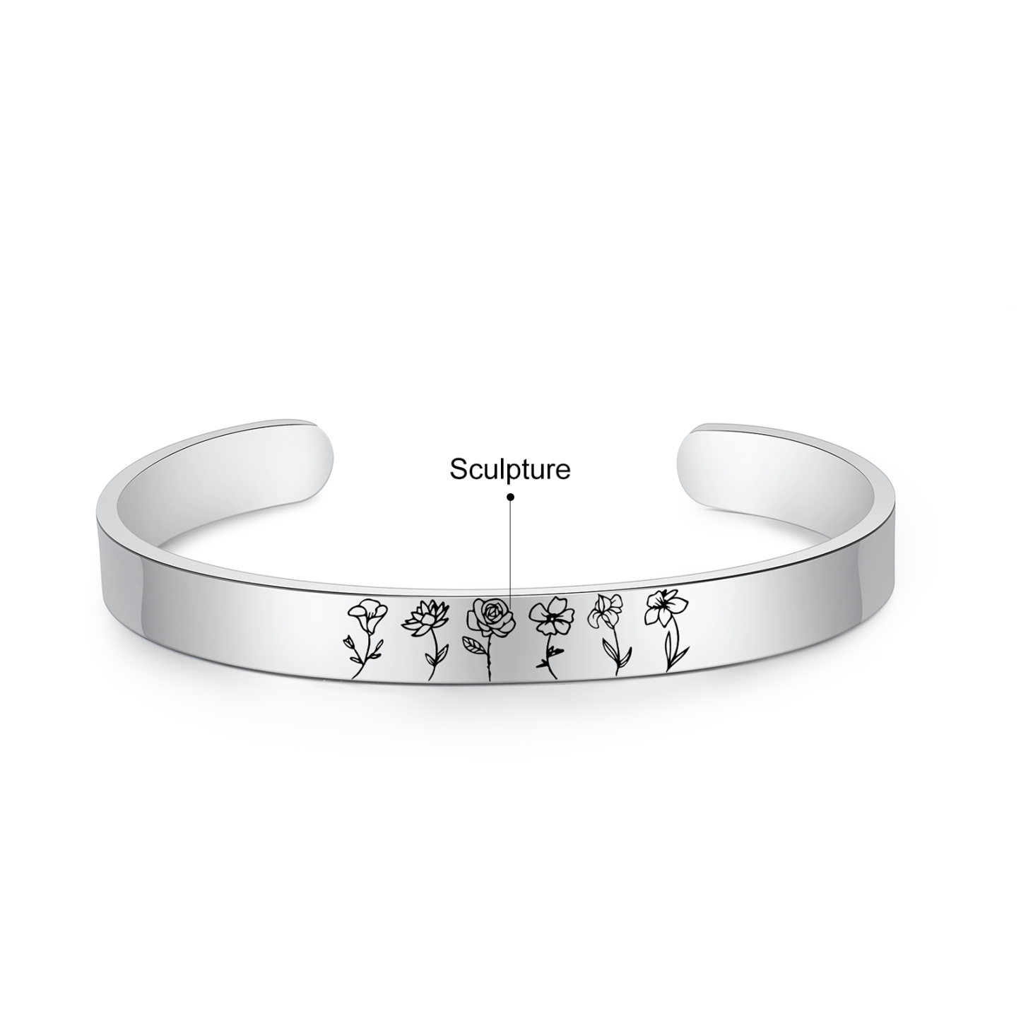 Personalised 6 Birth Flowers Women's Bracelet-Jessemade AU