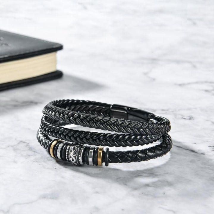 To My Husband Leather Braided Bracelet - I Made A Decision To Be With You, And It's The Best Decision I've Ever Made-Jessemade AU