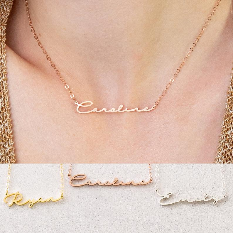 Personalised Necklace Custom 1 Name Necklace Gift For Her-Jessemade AU