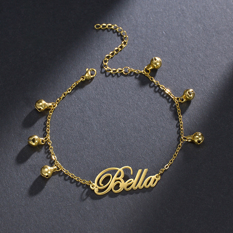 Personalised Bell Name Bracelet Custom Bracelet Gifts For Her-Jessemade AU